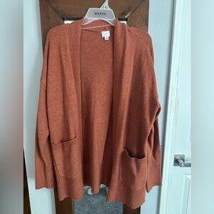 Women’s A New Day Rust Orange Sweater Cardigan - Size Large